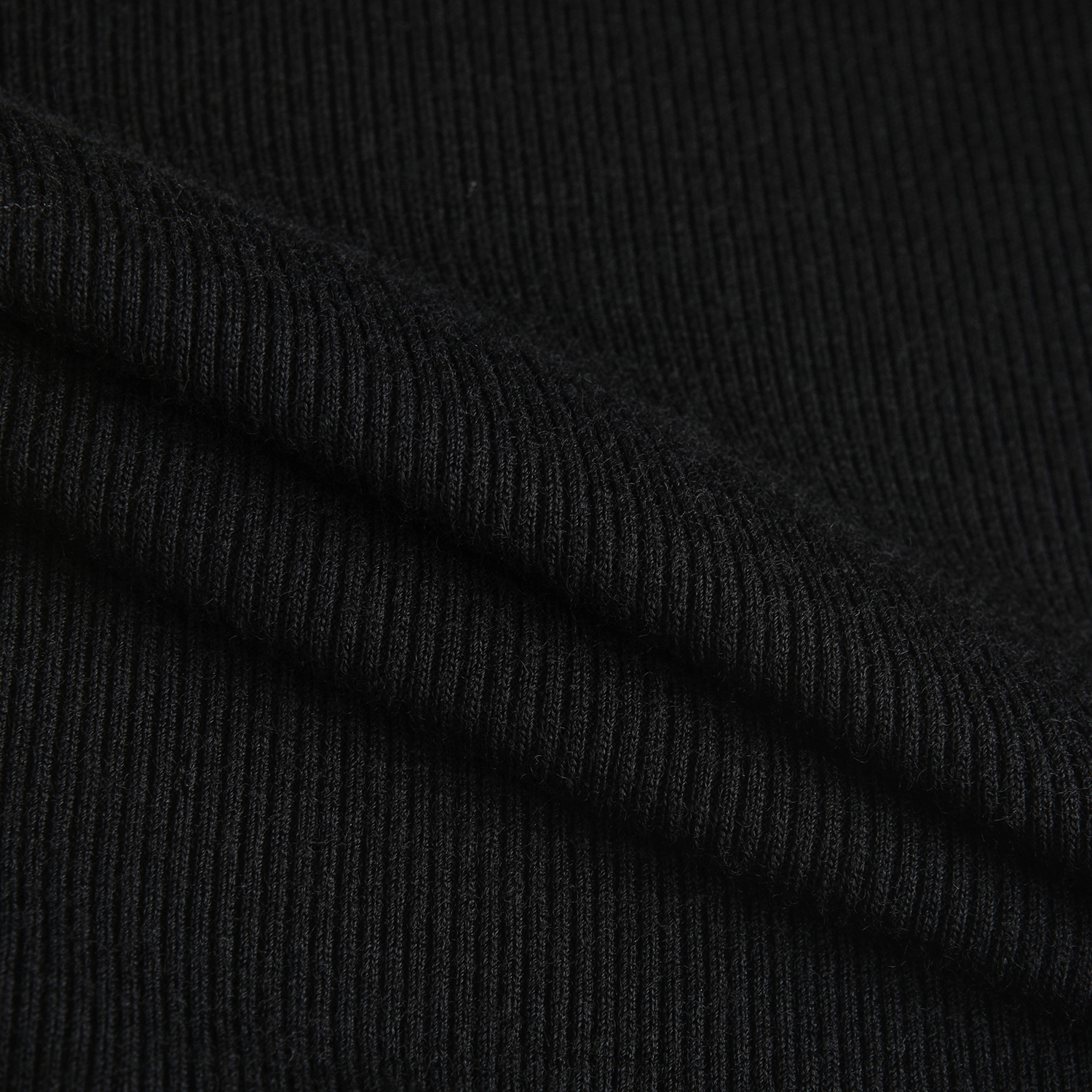 사우스케이프 여성 울 배색 카라 티셔츠_블랙