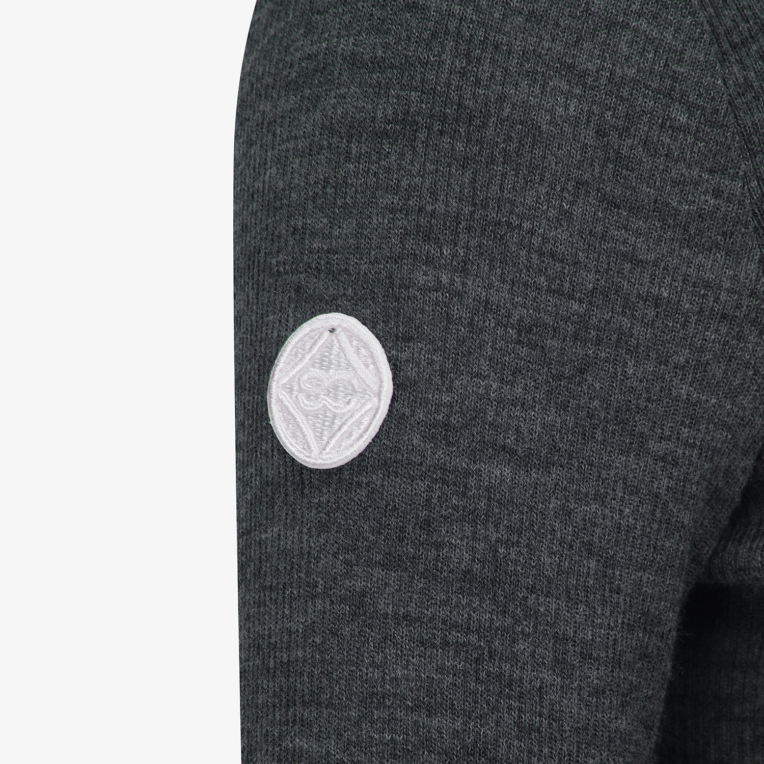 사우스케이프 여성 울 배색 카라 티셔츠_다크 그레이