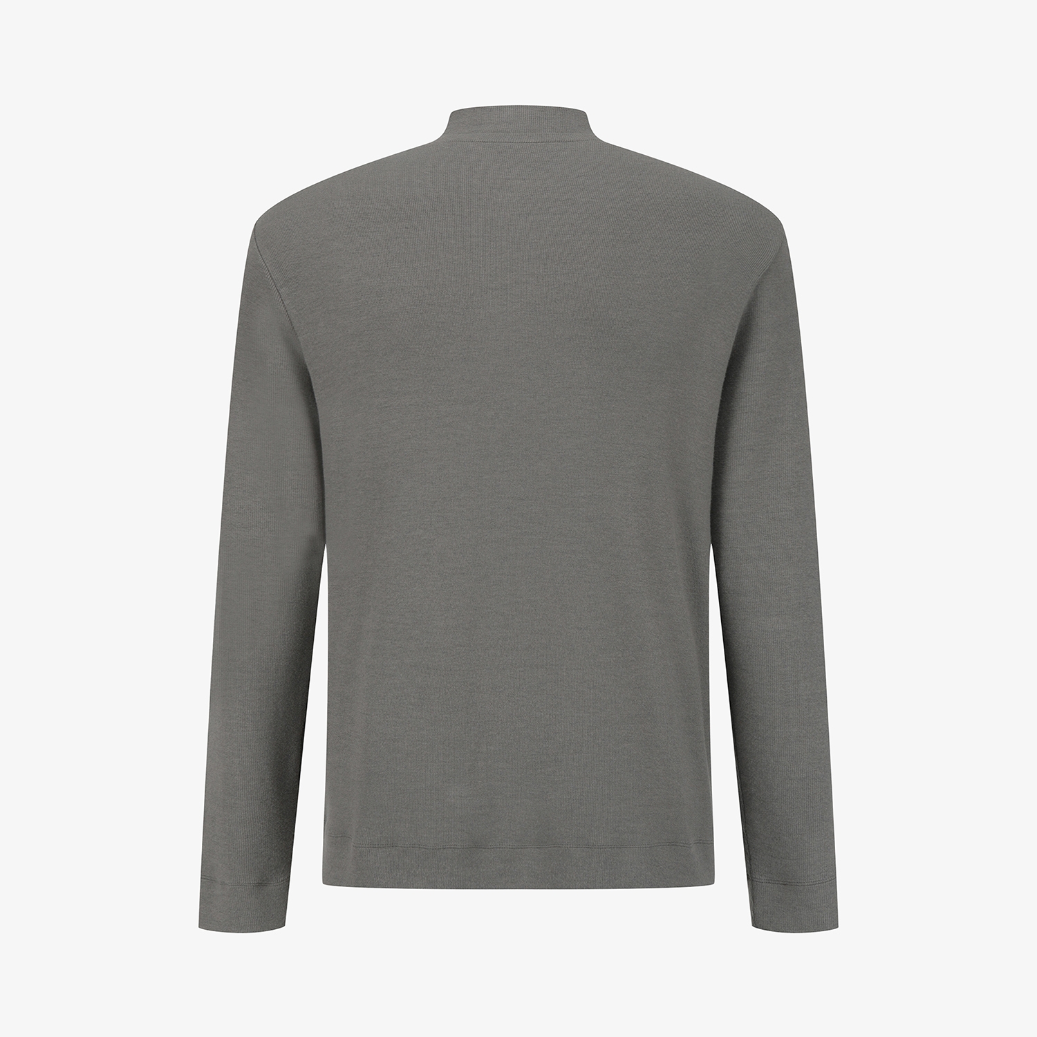 사우스케이프 남성 레이어드넥 골지 베이스 레이어_그레이