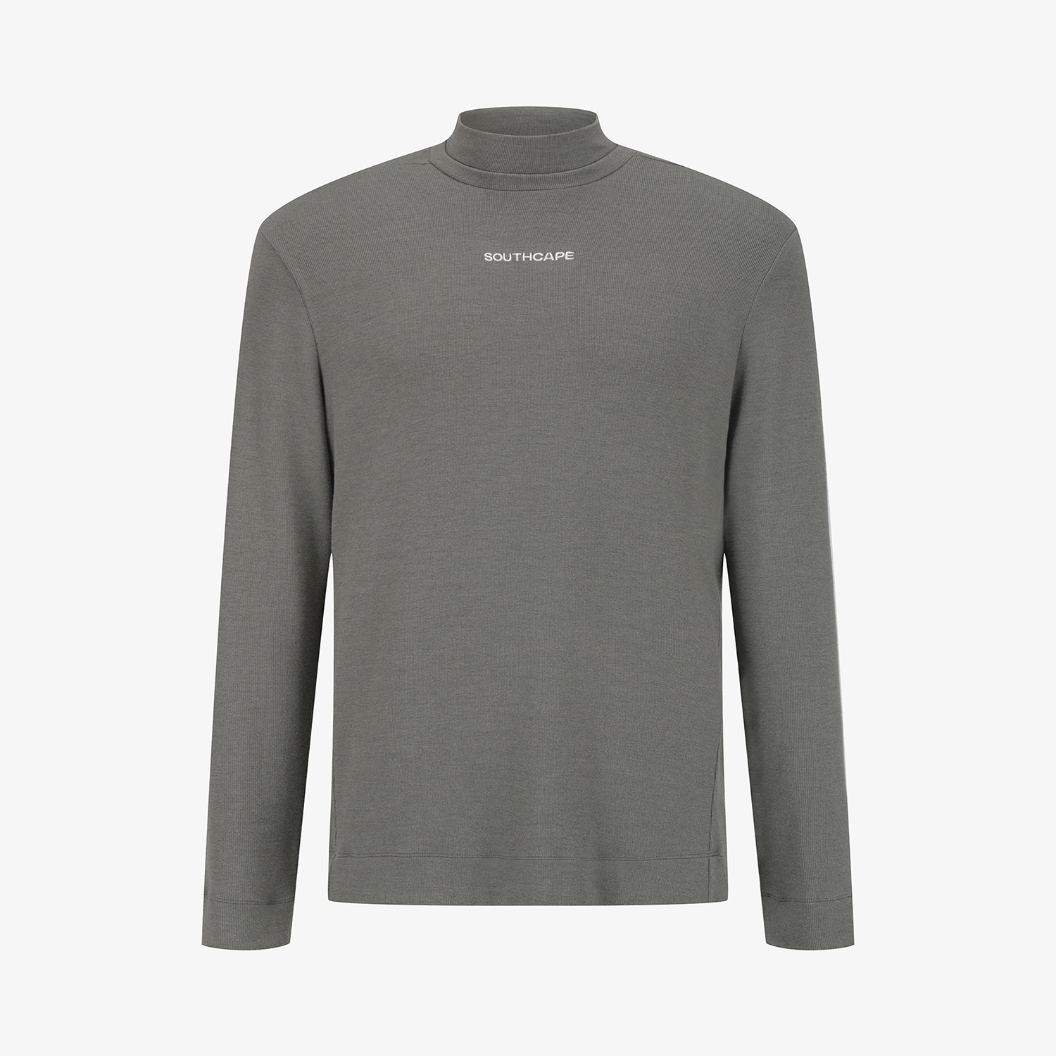 사우스케이프 남성 레이어드넥 골지 베이스 레이어_그레이
