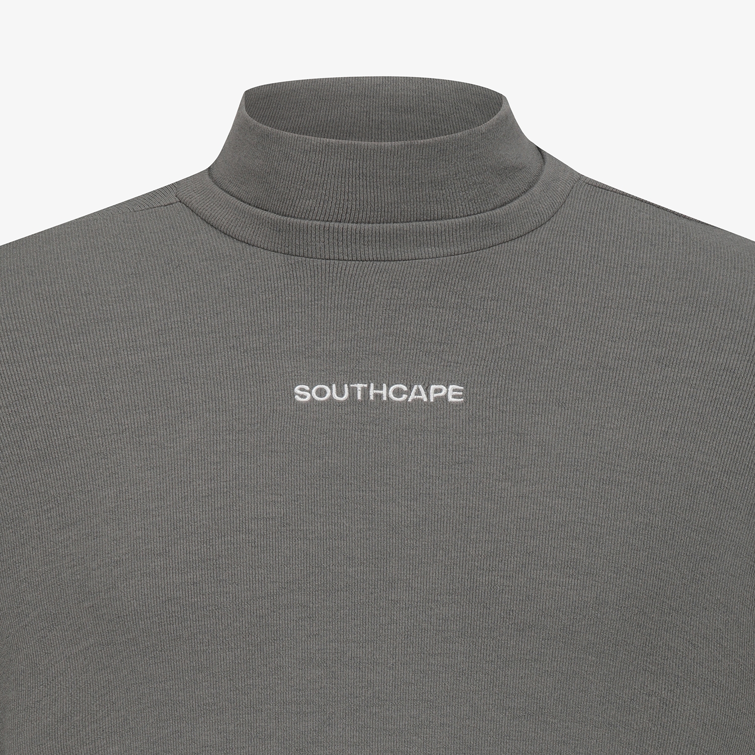 사우스케이프 남성 레이어드넥 골지 베이스 레이어_그레이