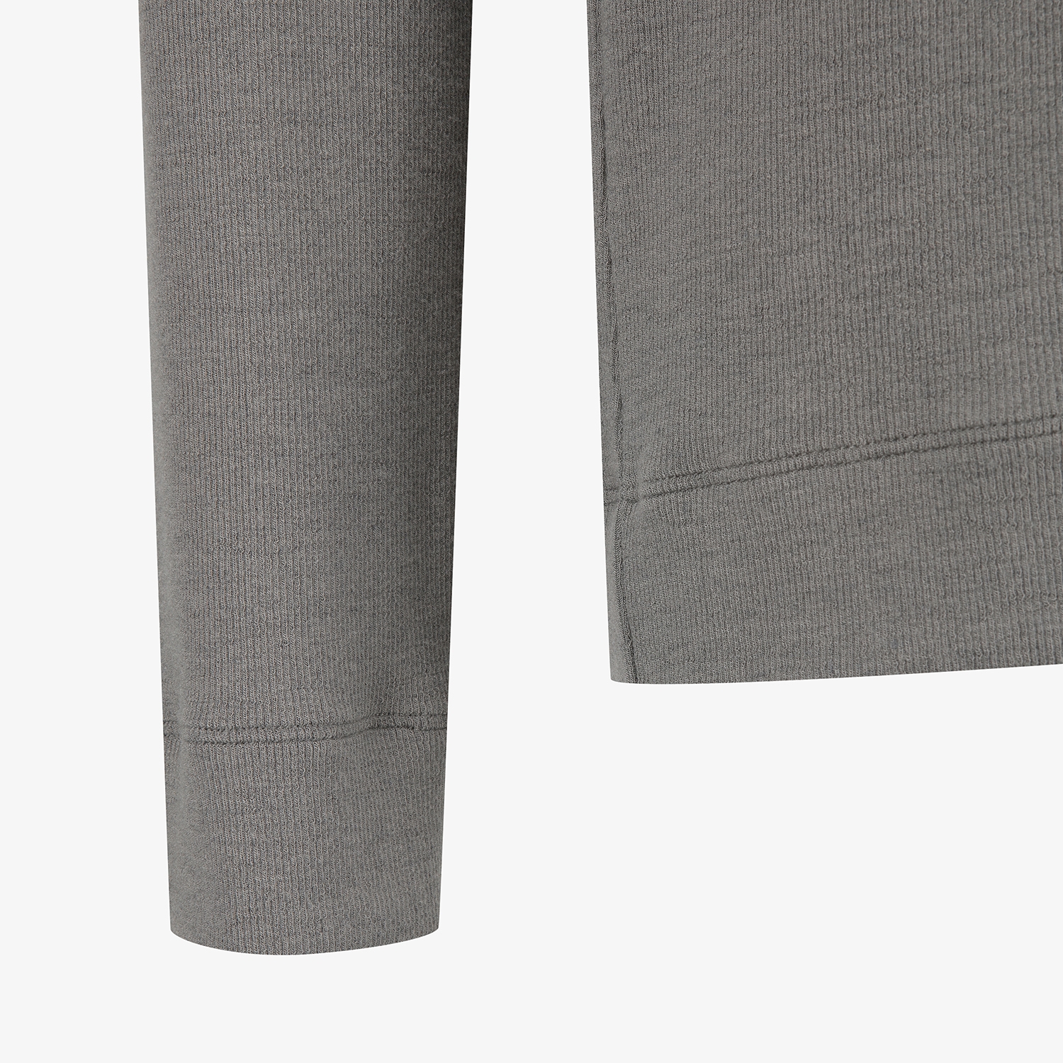 사우스케이프 남성 레이어드넥 골지 베이스 레이어_그레이