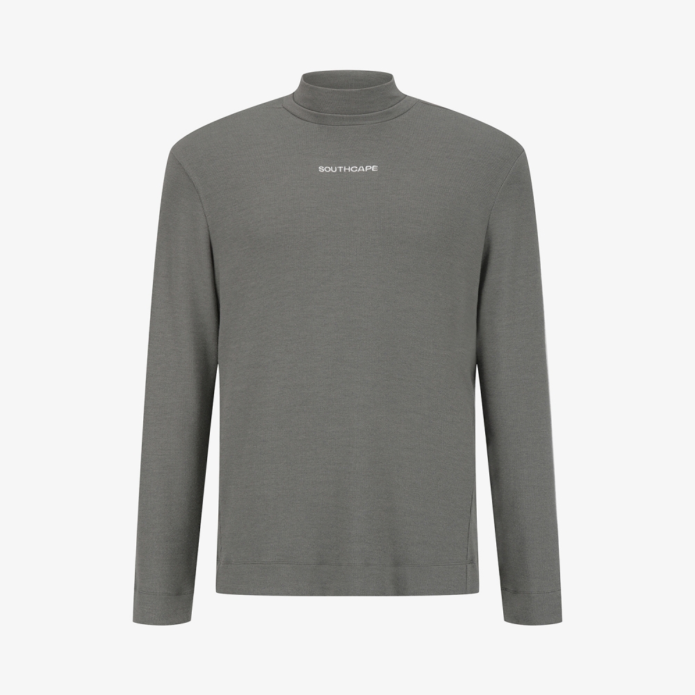 사우스케이프 남성 레이어드넥 골지 베이스 레이어_그레이