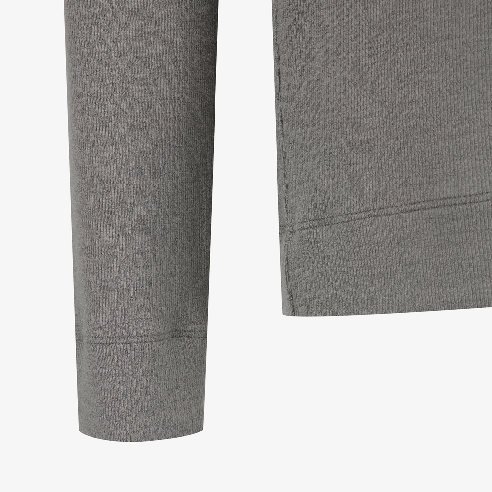 사우스케이프 남성 레이어드넥 골지 베이스 레이어_그레이