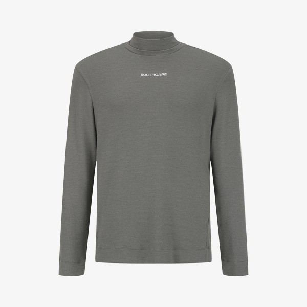 사우스케이프 남성 레이어드넥 골지 베이스 레이어_그레이