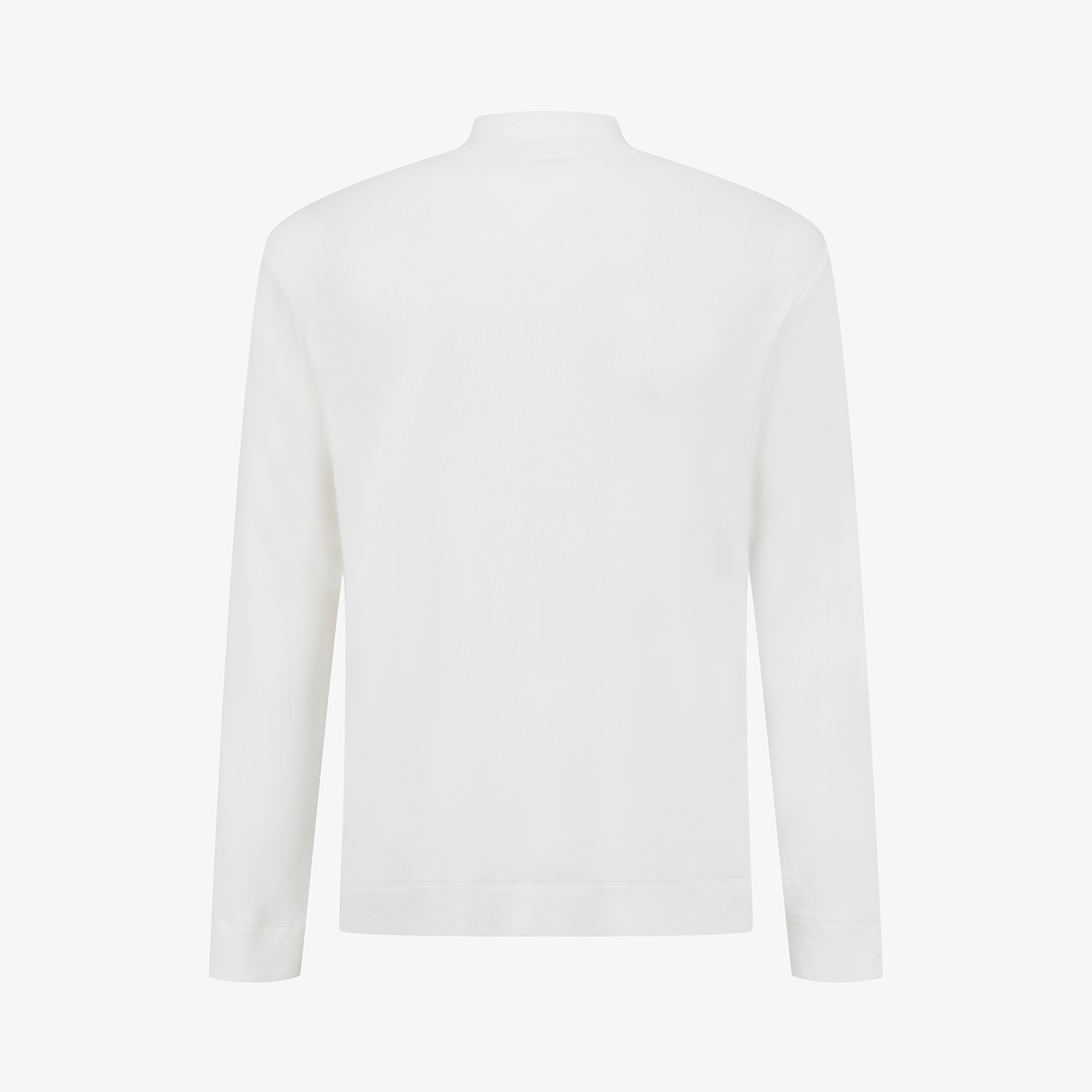 사우스케이프 남성 레이어드넥 골지 베이스 레이어_화이트