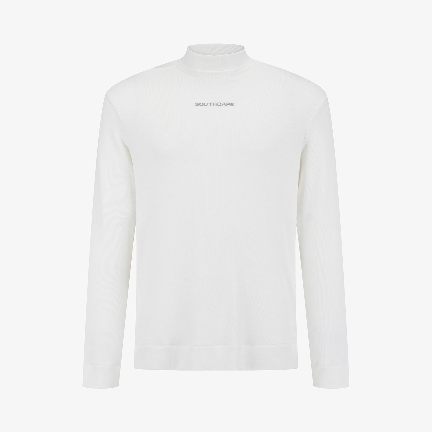 사우스케이프 남성 레이어드넥 골지 베이스 레이어_화이트