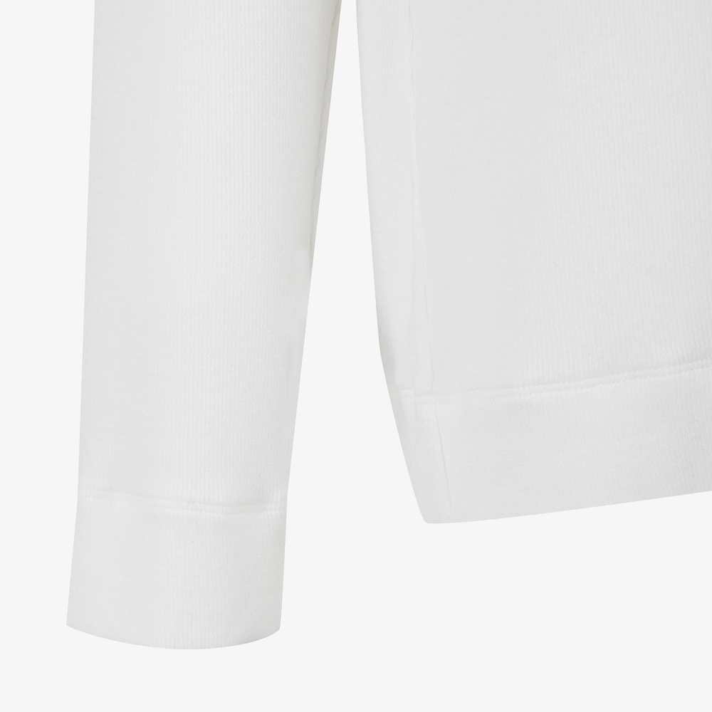 사우스케이프 남성 레이어드넥 골지 베이스 레이어_화이트