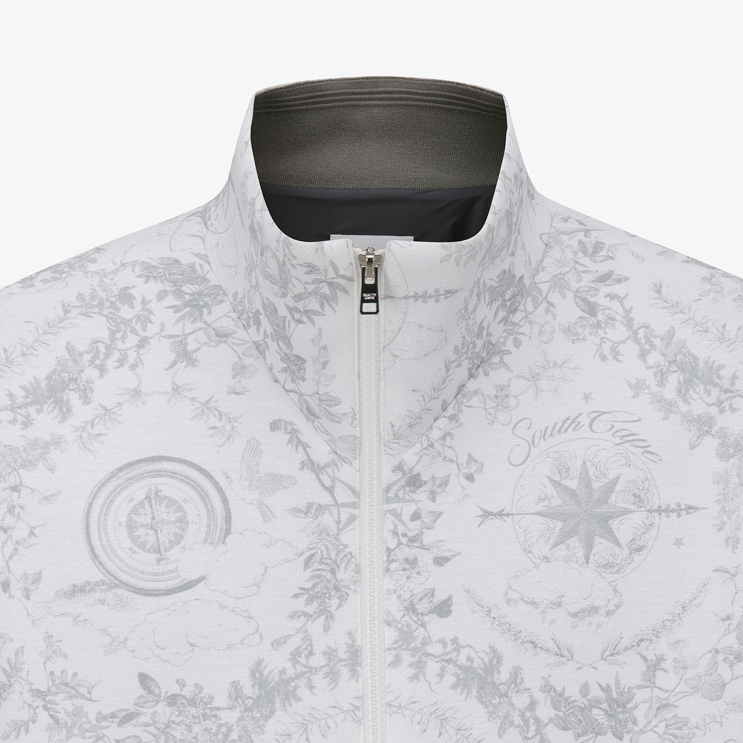 남성 사우스크로스 패턴 하이넥 점퍼_화이트