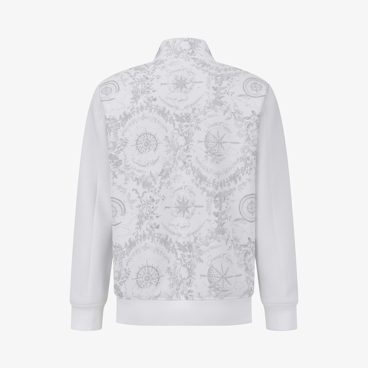 남성 사우스크로스 패턴 하이넥 점퍼_화이트