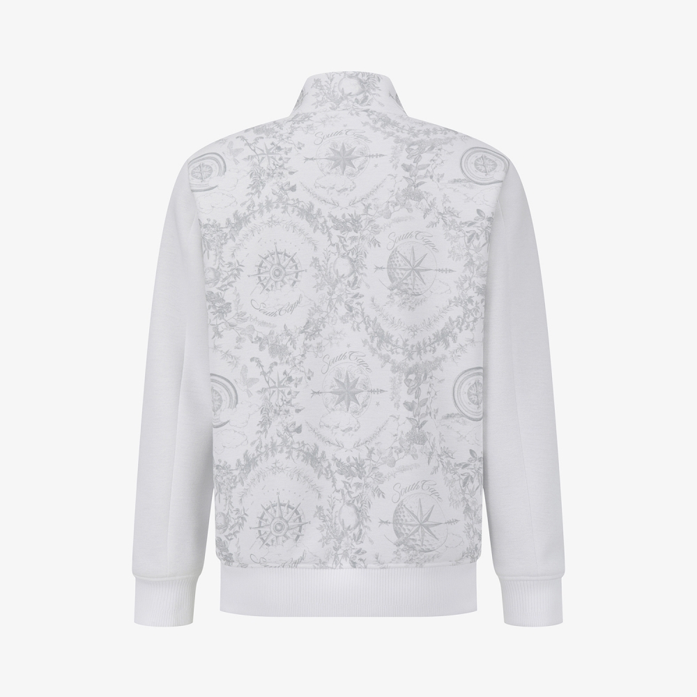 남성 사우스크로스 패턴 하이넥 점퍼_화이트