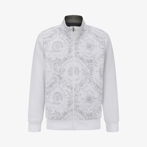 남성 사우스크로스 패턴 하이넥 점퍼_화이트