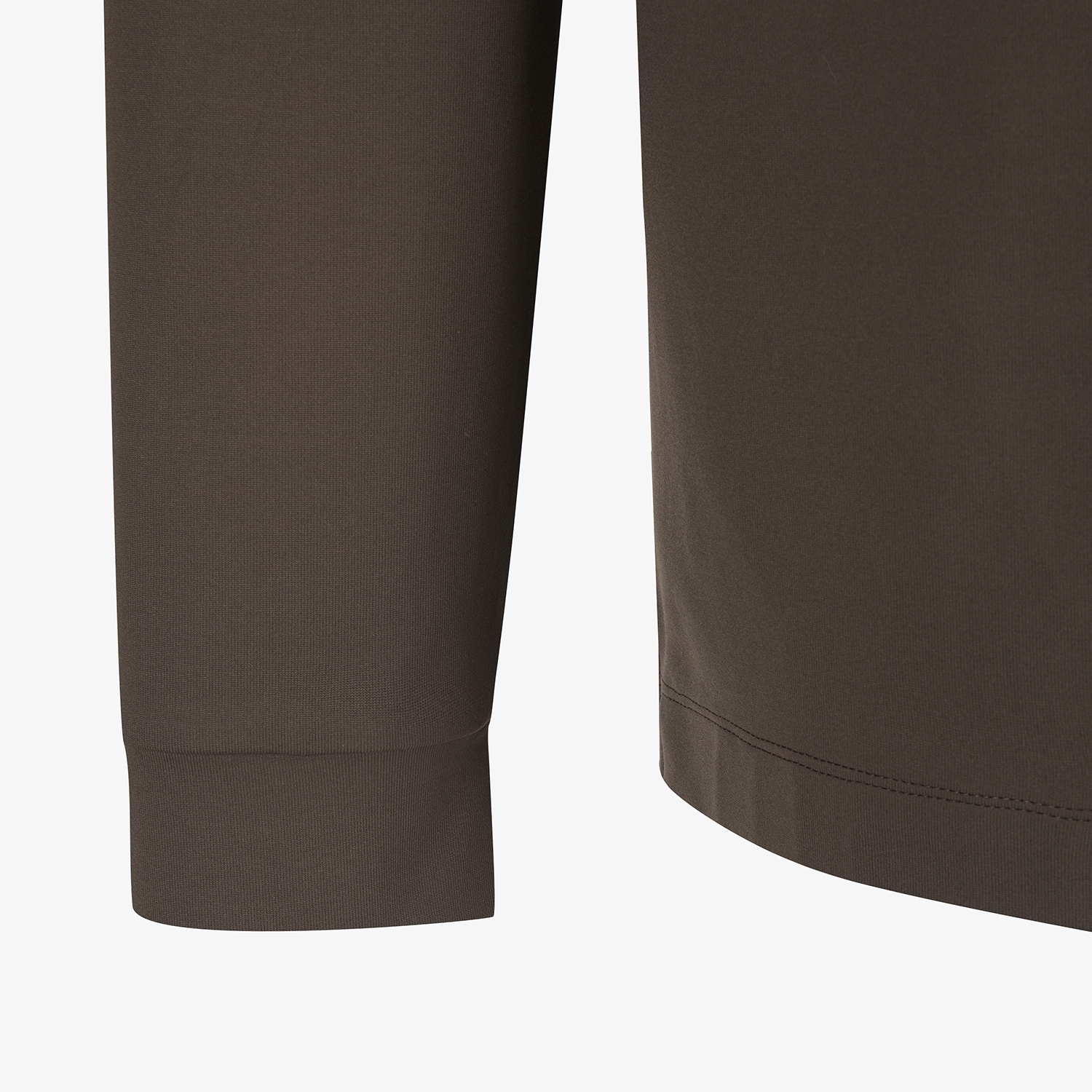 사우스케이프 남성 로고 자수 긴팔 카라 티셔츠_다크 브라운