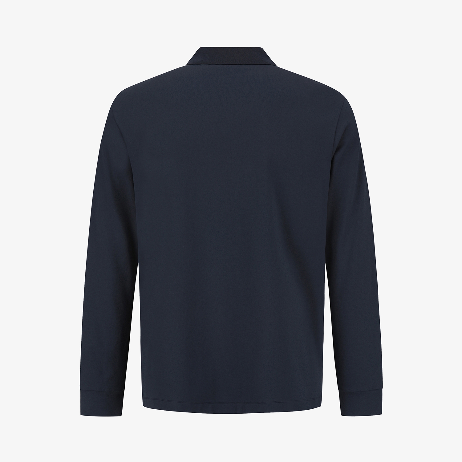 사우스케이프 남성 로고 자수 긴팔 카라 티셔츠_네이비