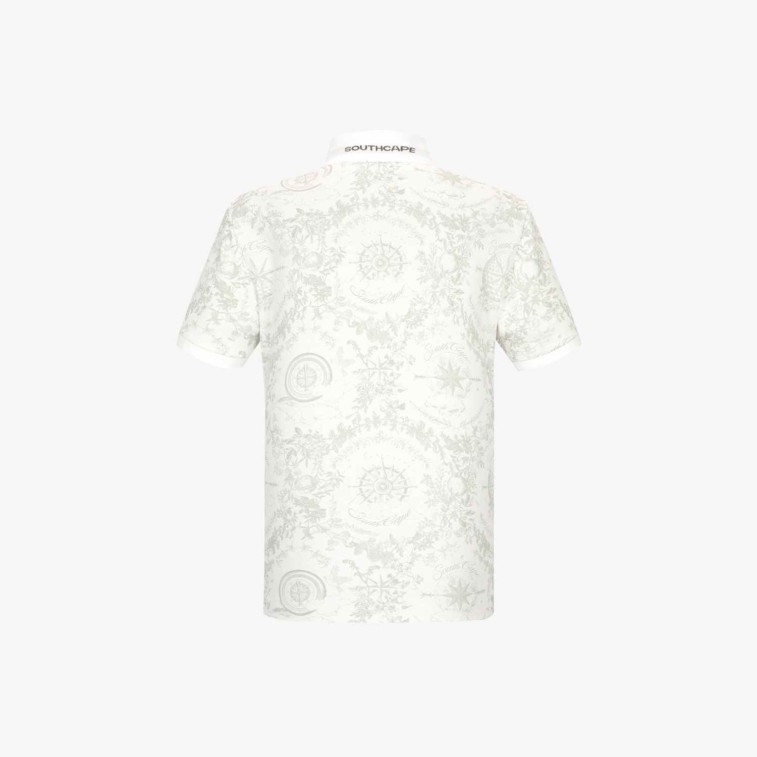 남성 사우스크로스 패턴 카라 반팔 티셔츠_카키