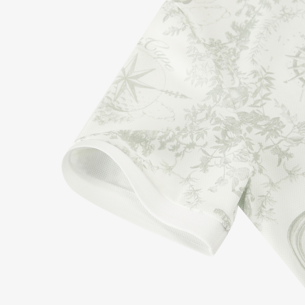 남성 사우스크로스 패턴 카라 반팔 티셔츠_카키