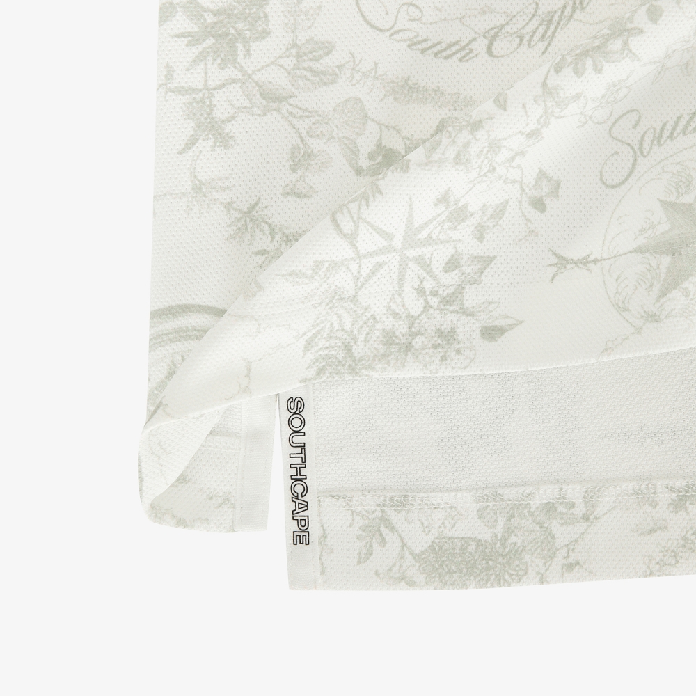 남성 사우스크로스 패턴 카라 반팔 티셔츠_카키