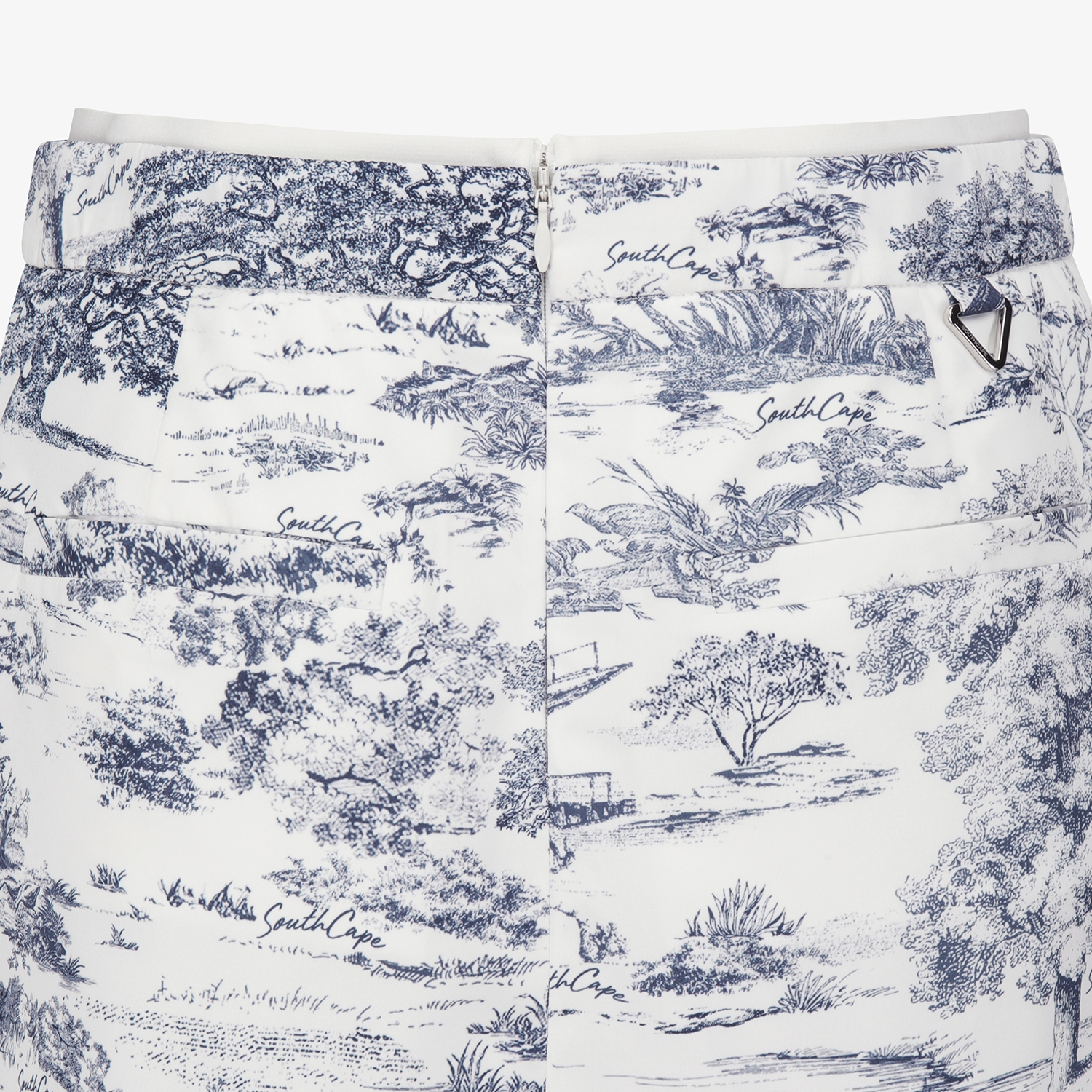 사우스케이프 여성 남해 헤리티지 프린트 스커트 팬츠_네이비