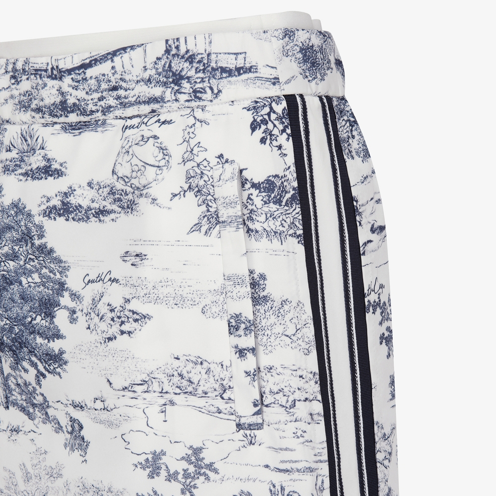 사우스케이프 여성 남해 헤리티지 프린트 스커트 팬츠_네이비