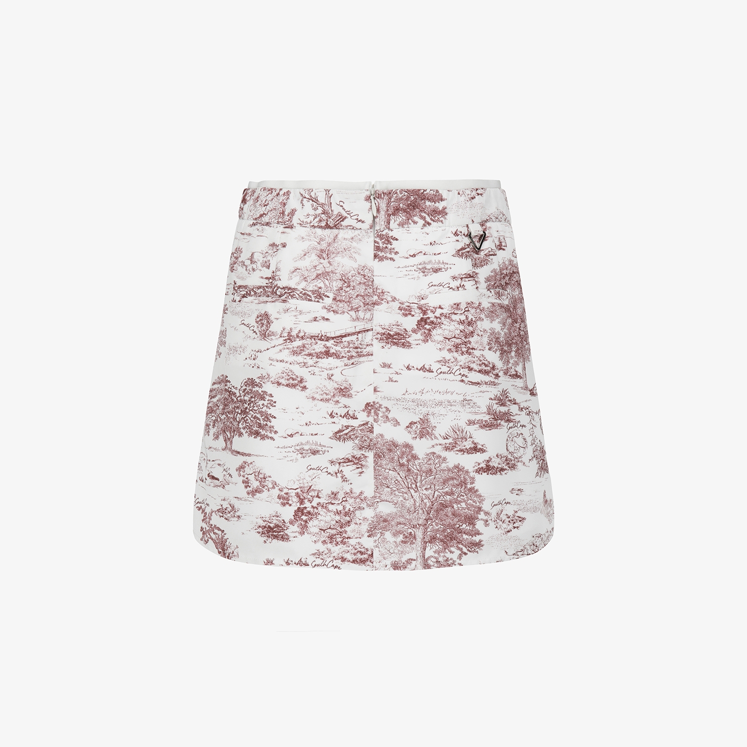 사우스케이프 여성 남해 헤리티지 프린트 스커트 팬츠_와인