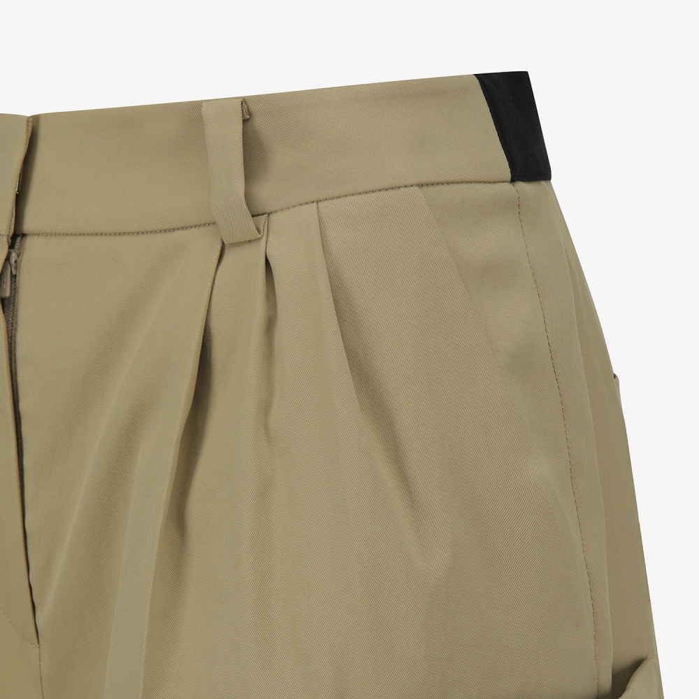 사우스케이프 여성 빅포켓 와이드 숏팬츠_베이지