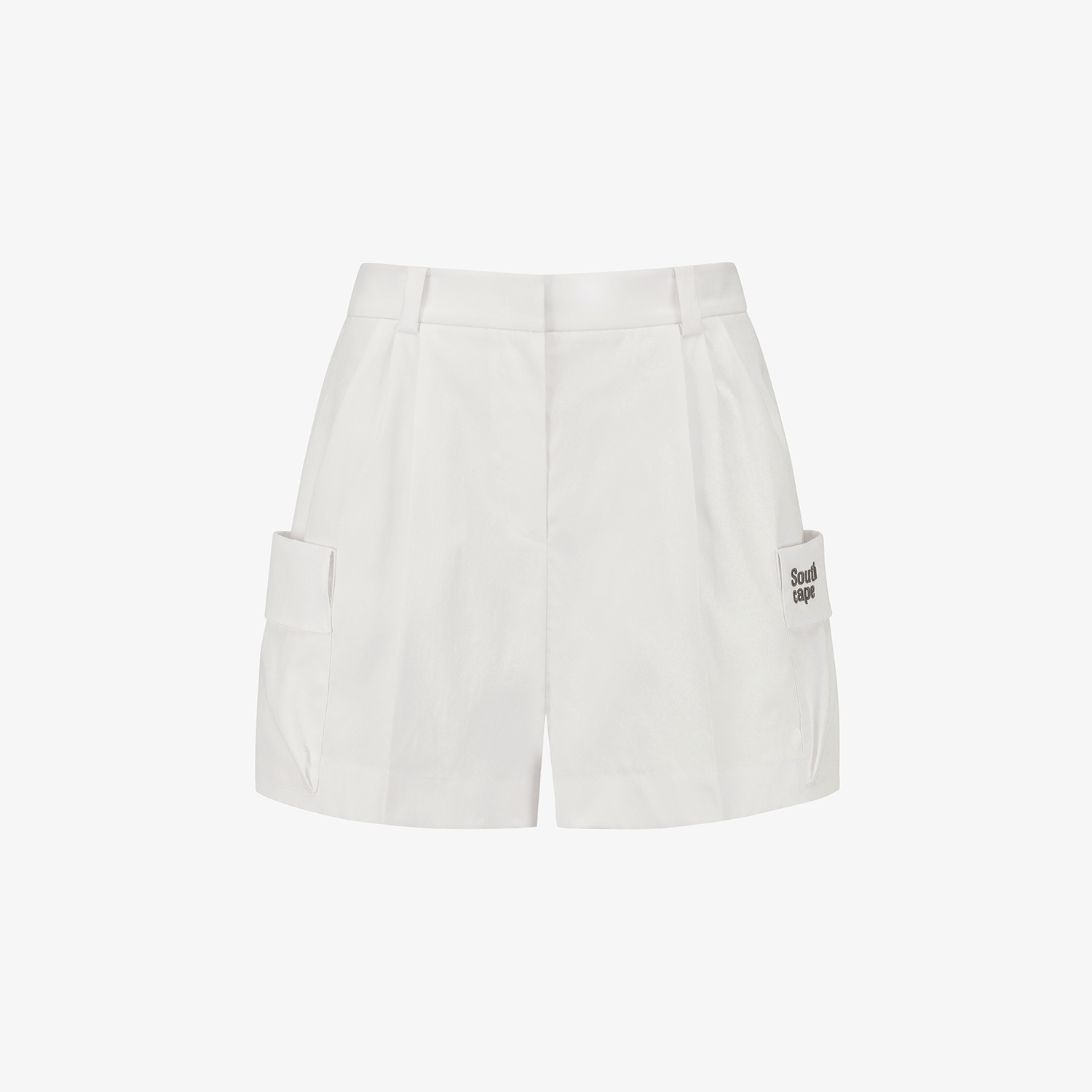 사우스케이프 여성 빅포켓 와이드 숏팬츠_화이트