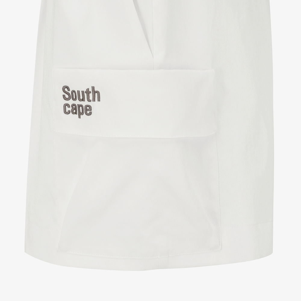 사우스케이프 여성 빅포켓 와이드 숏팬츠_화이트