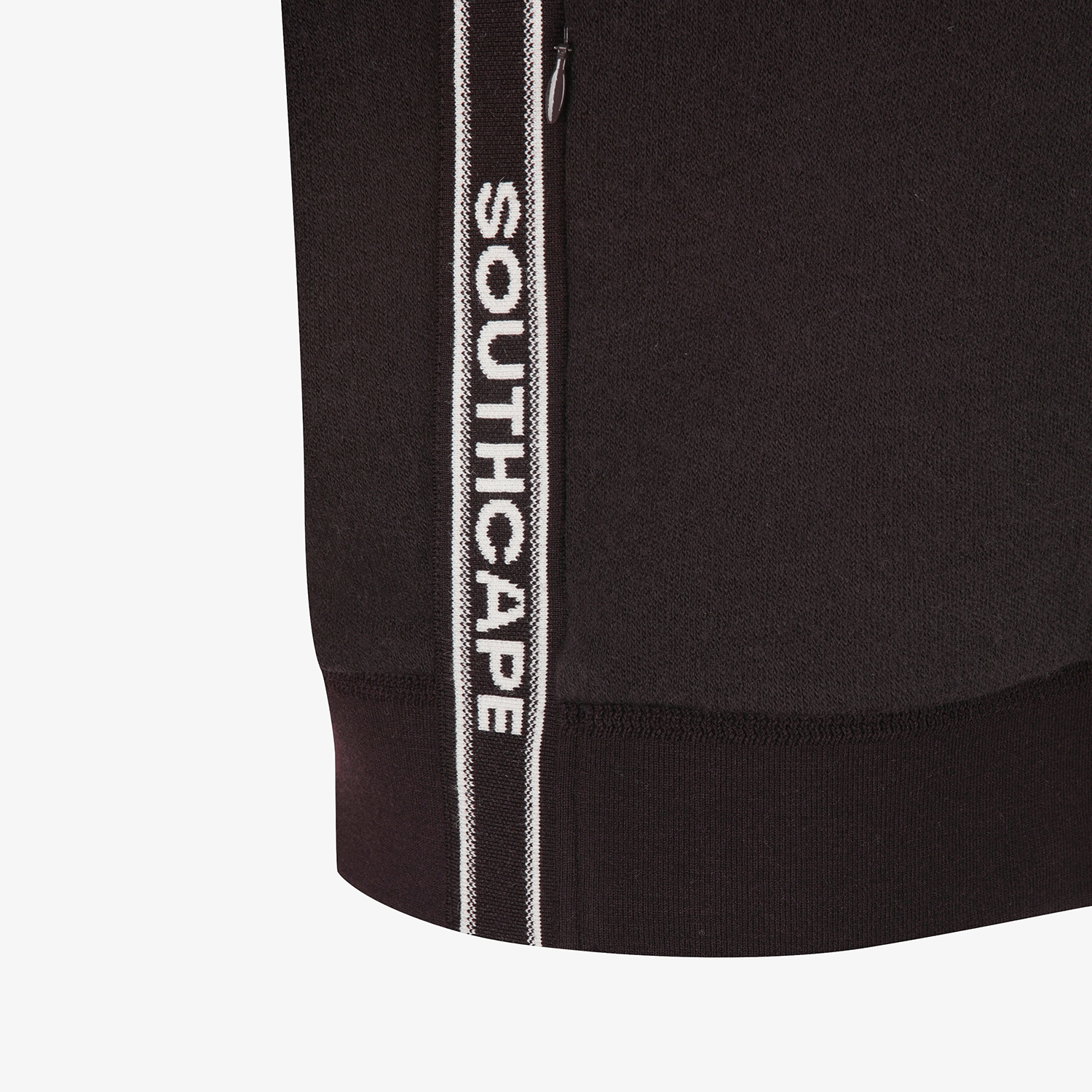 여성 사우스크로스 배색 포인트 후드 집업_브라운