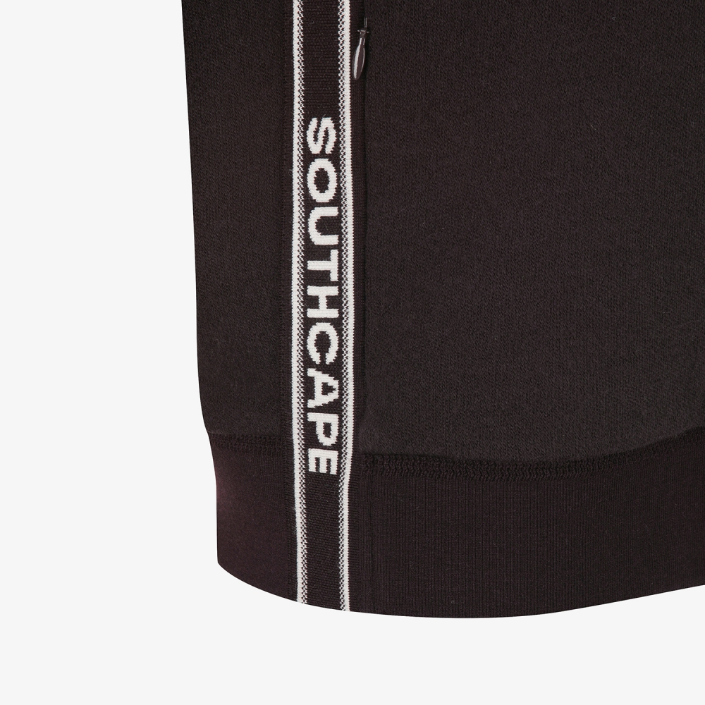 여성 사우스크로스 배색 포인트 후드 집업_브라운