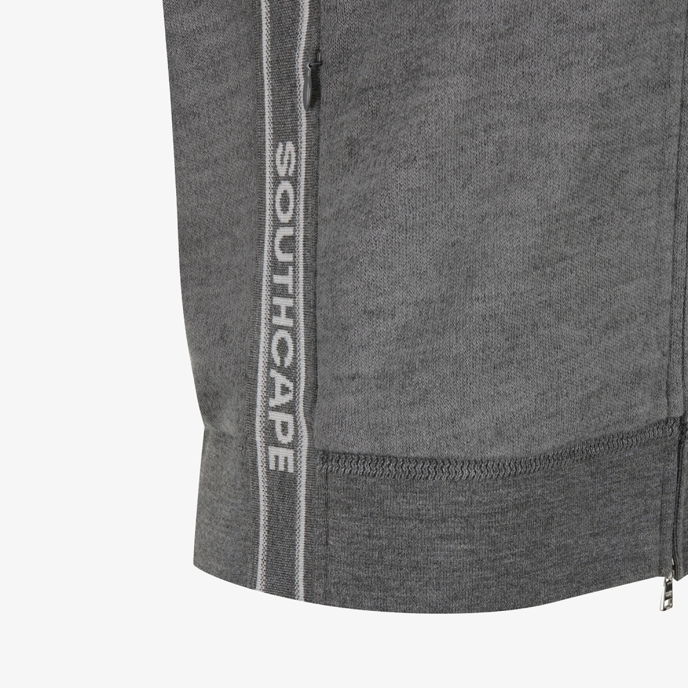 여성 사우스크로스 배색 포인트 후드 집업_그레이