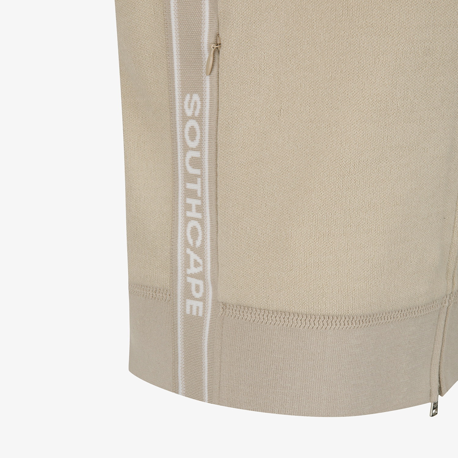 여성 사우스크로스 배색 포인트 후드 집업_라이트 베이지