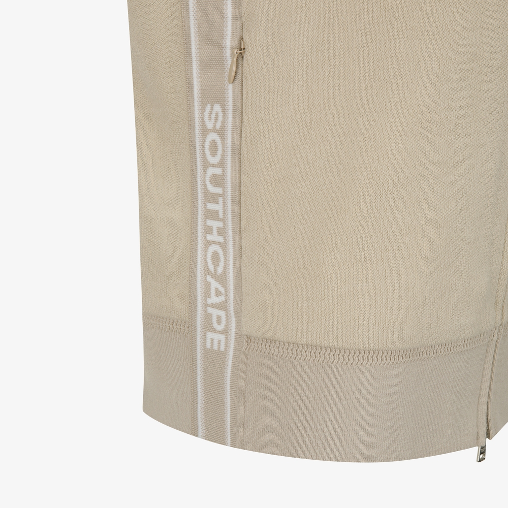 여성 사우스크로스 배색 포인트 후드 집업_라이트 베이지