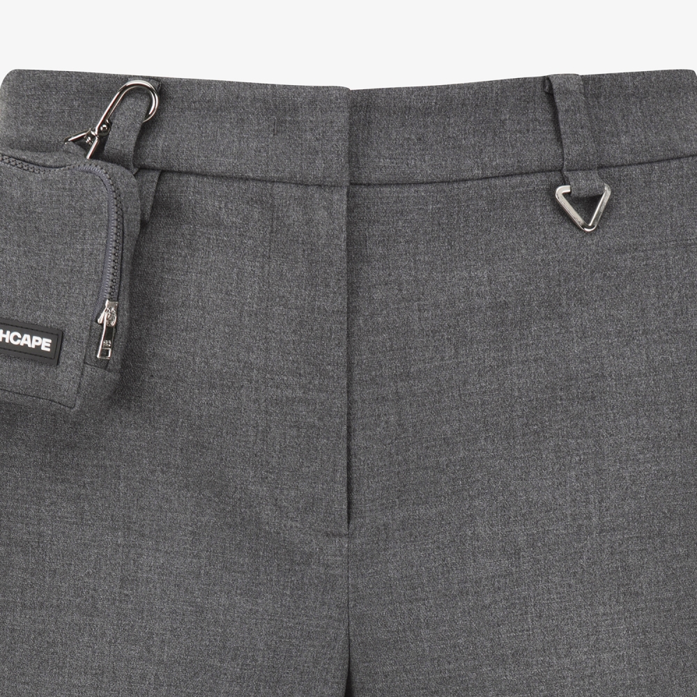 사우스케이프 여성 볼 포켓 5부 팬츠_멜란지 그레이