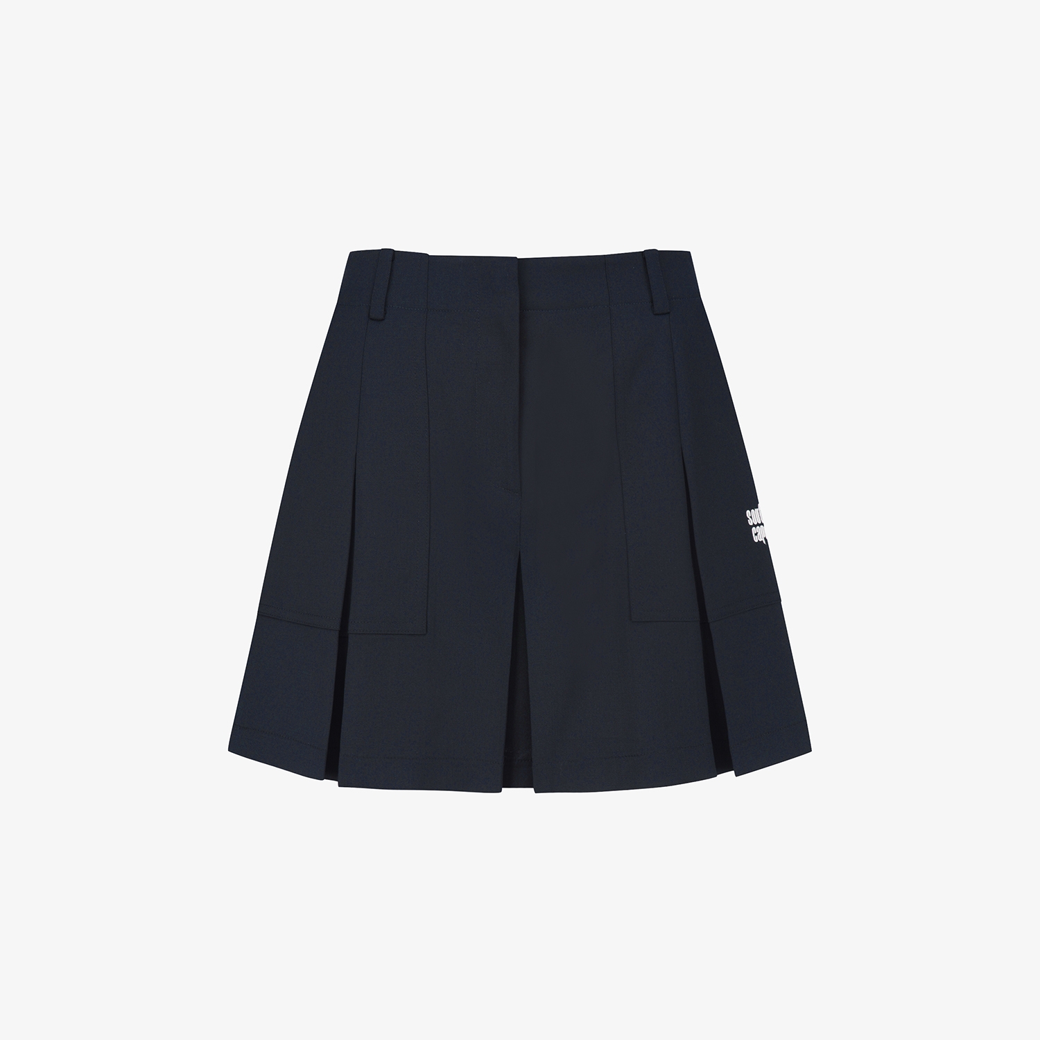사우스케이프 여성 절개 포인트 스커트_네이비