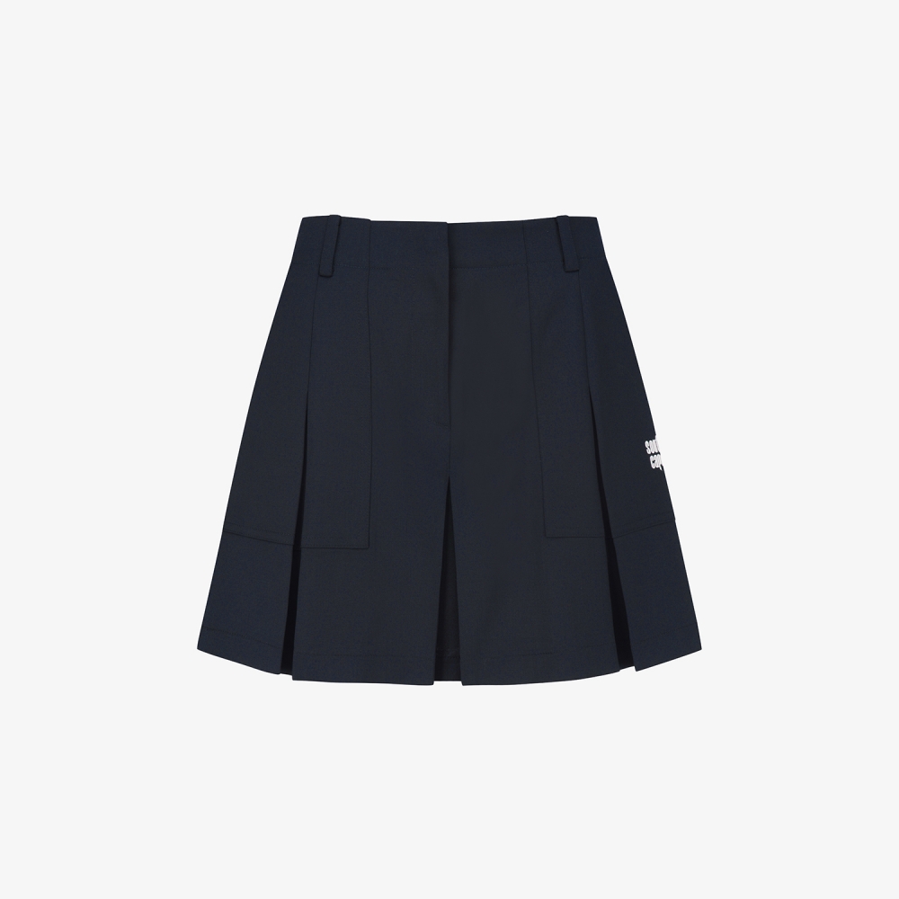 사우스케이프 여성 절개 포인트 스커트_네이비