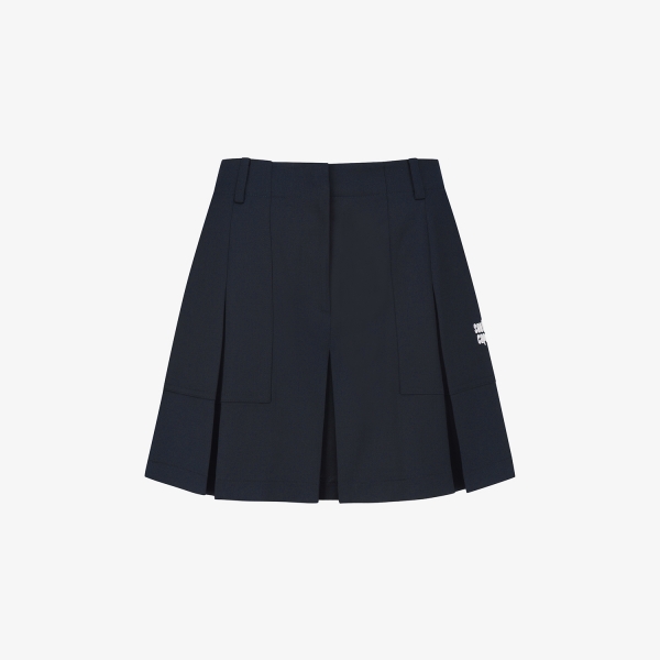 사우스케이프 여성 절개 포인트 스커트_네이비