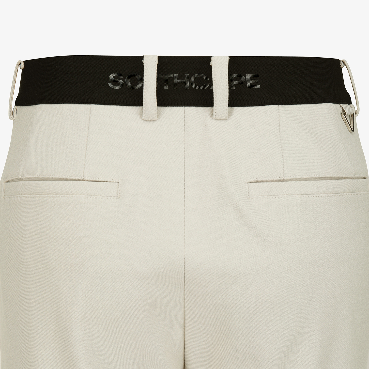 사우스케이프 남성 로고 패치 기모 레귤러핏 팬츠_라이트 베이지