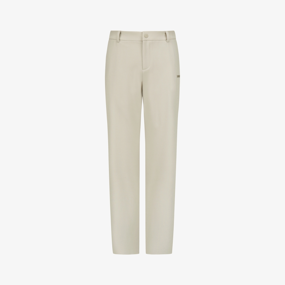 사우스케이프 남성 로고 패치 기모 레귤러핏 팬츠_라이트 베이지