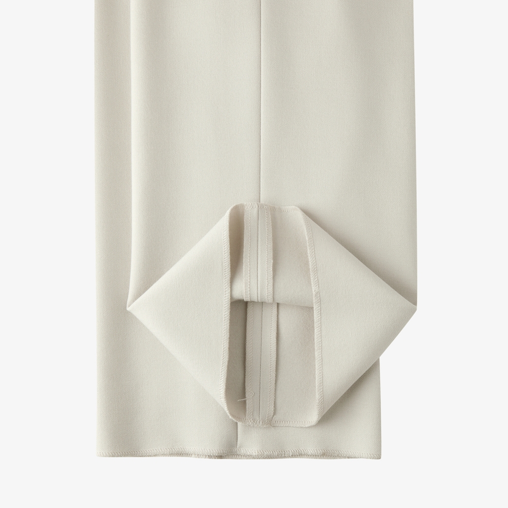 사우스케이프 남성 로고 패치 기모 레귤러핏 팬츠_라이트 베이지