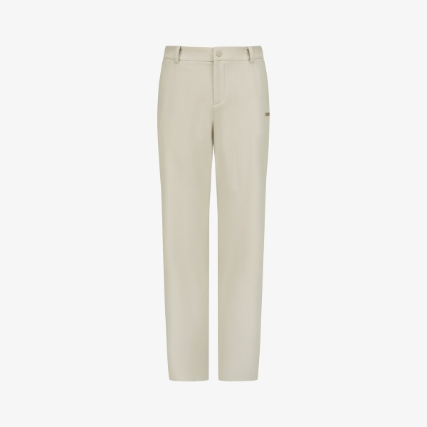 사우스케이프 남성 로고 패치 기모 레귤러핏 팬츠_라이트 베이지