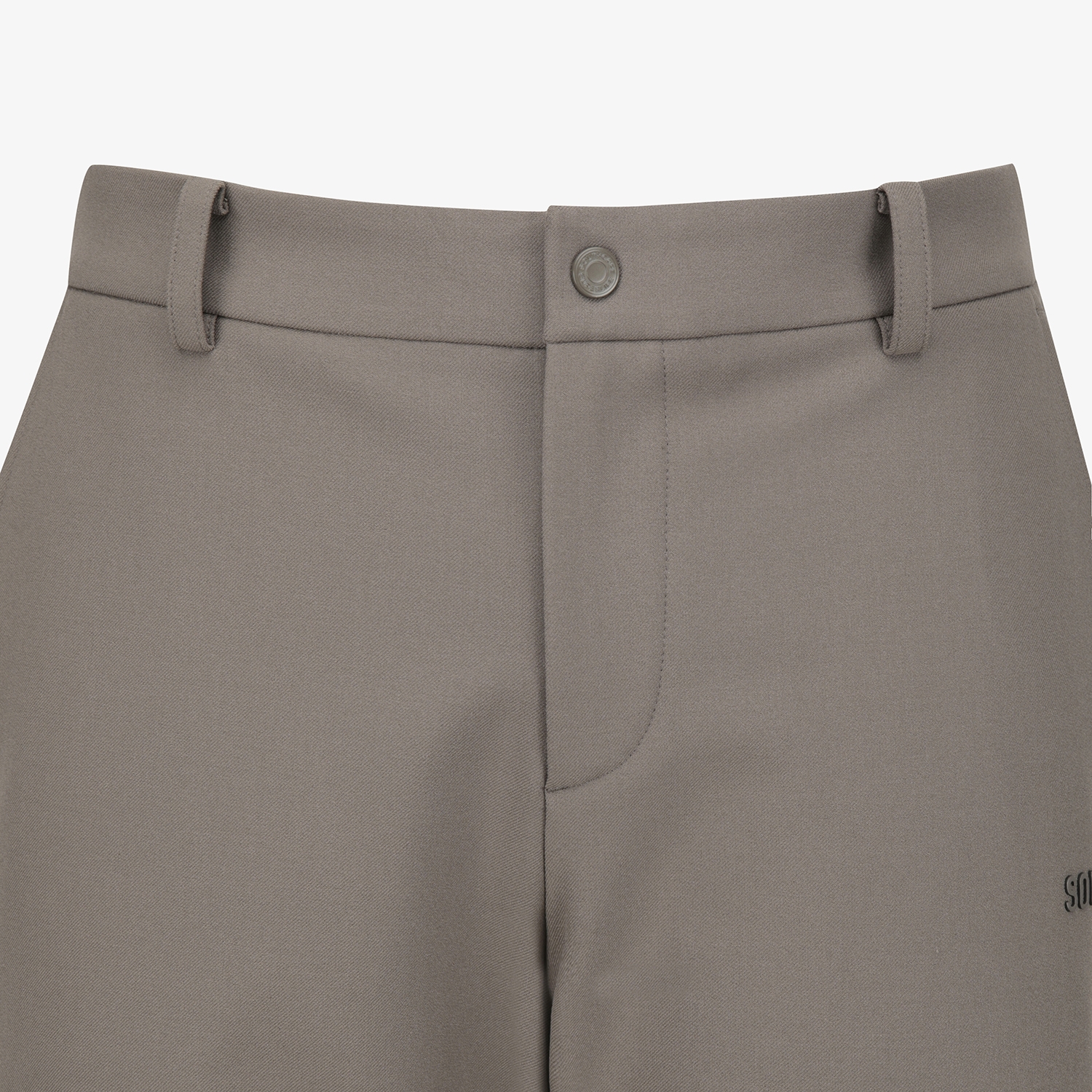 사우스케이프 남성 로고 패치 기모 레귤러핏 팬츠_세피아