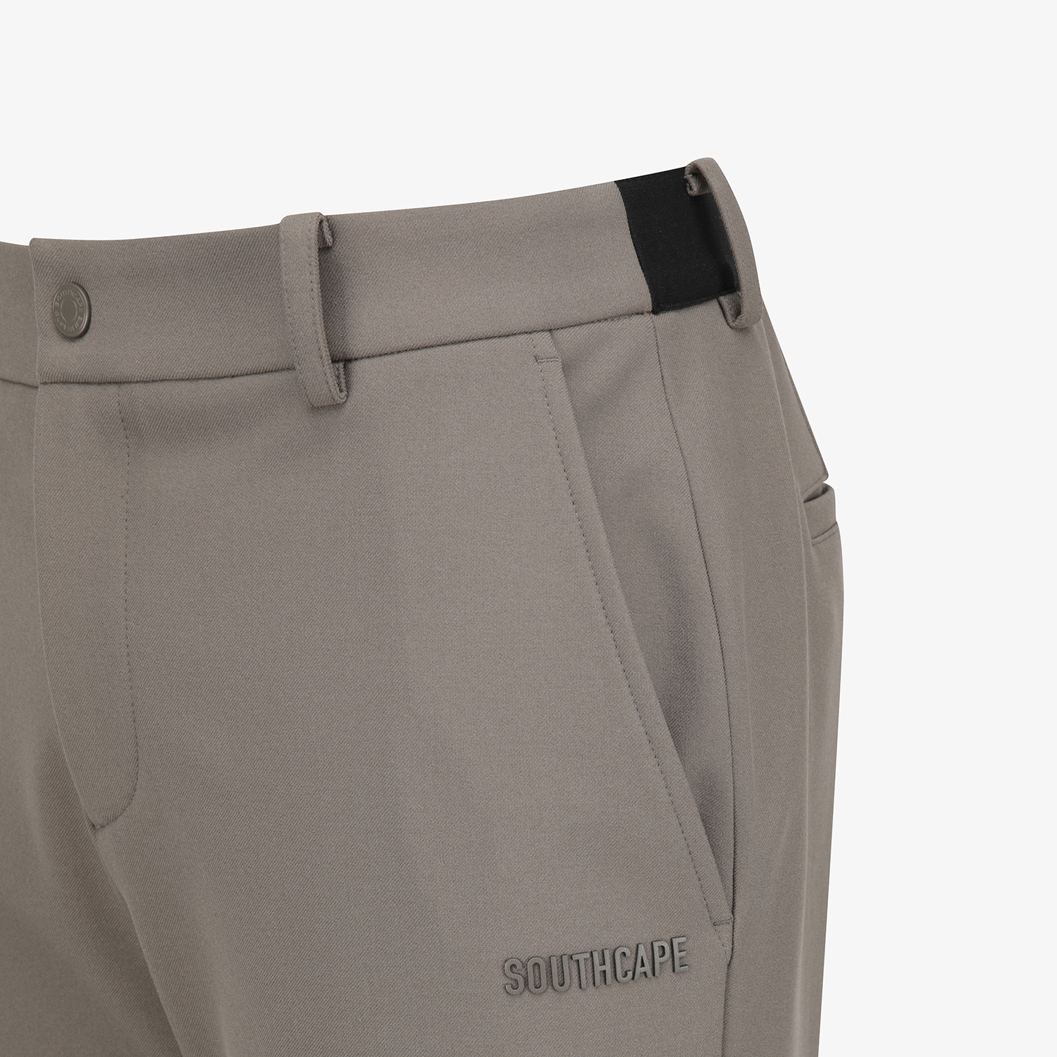 사우스케이프 남성 로고 패치 기모 레귤러핏 팬츠_세피아