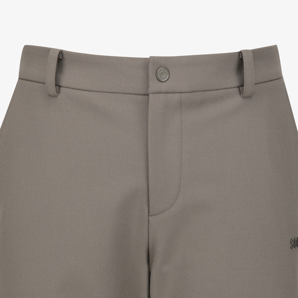 사우스케이프 남성 로고 패치 기모 레귤러핏 팬츠_세피아