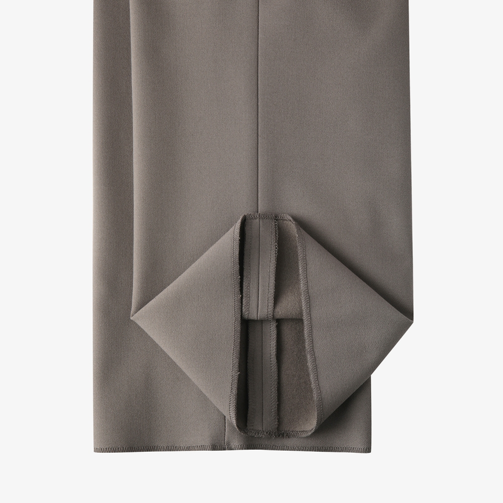 사우스케이프 남성 로고 패치 기모 레귤러핏 팬츠_세피아