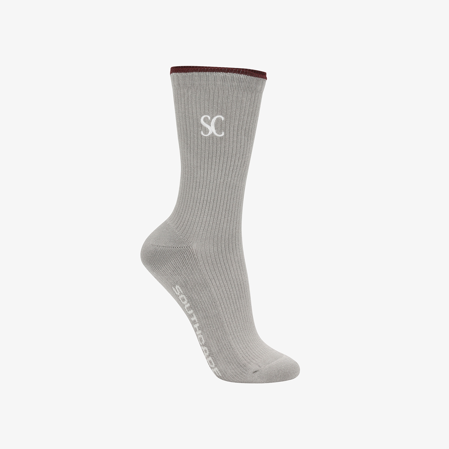 사우스케이프 여성 배색 포인트 삭스_그레이