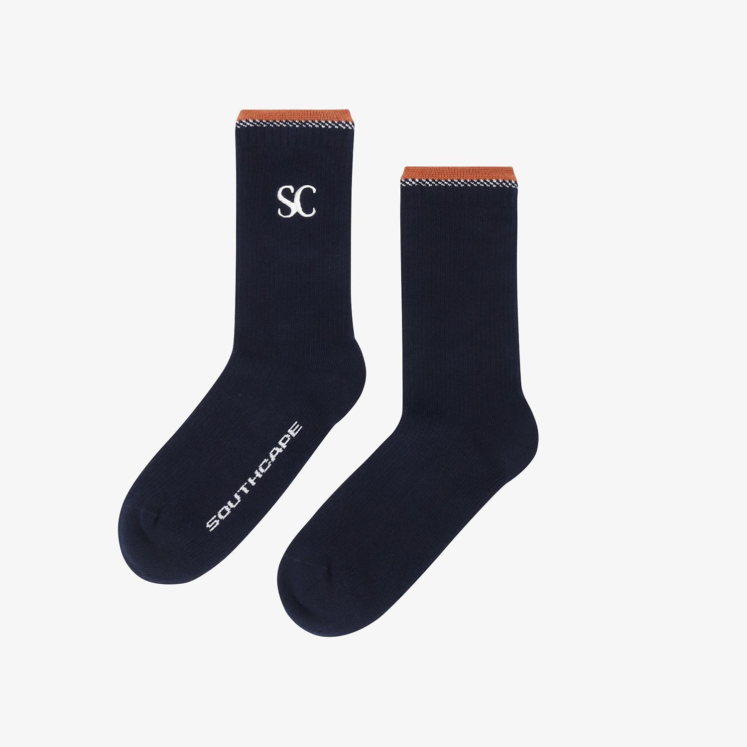 사우스케이프 여성 배색 포인트 삭스_네이비