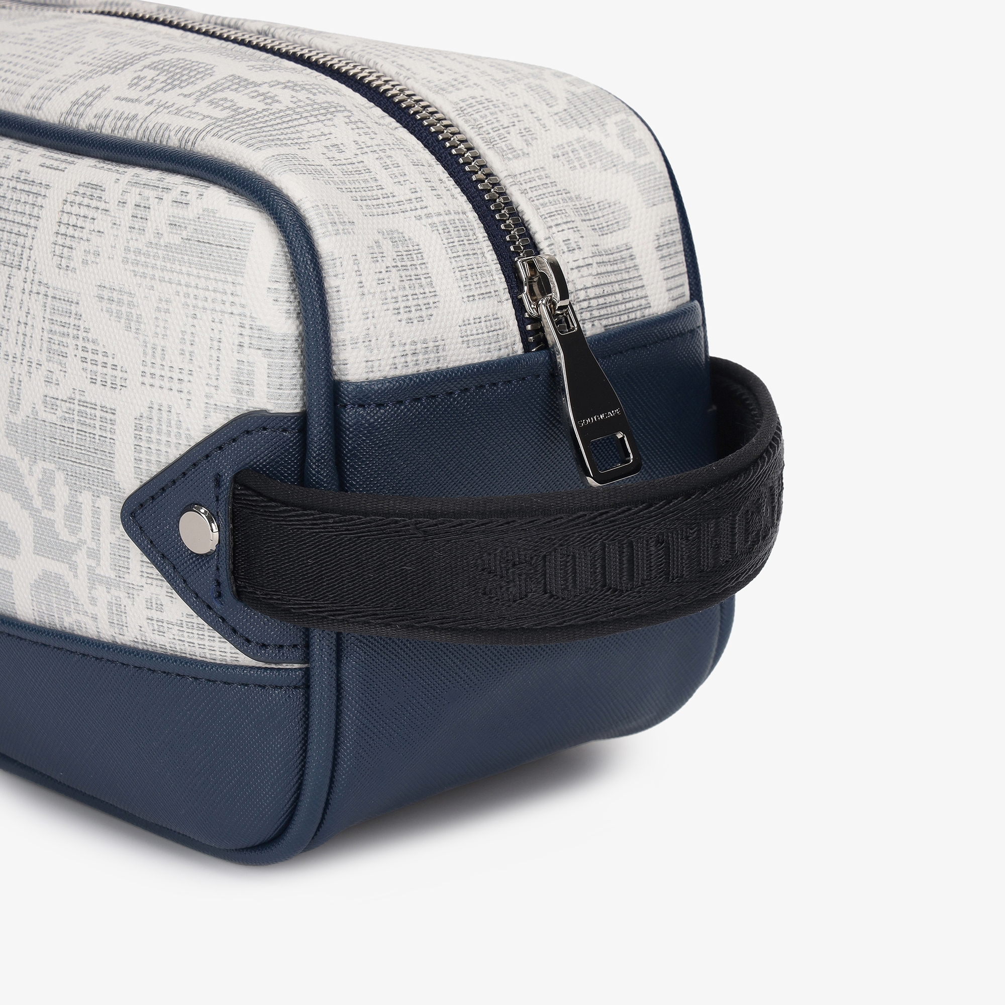 사우스케이프 남성 로고 프린트 파우치백_네이비