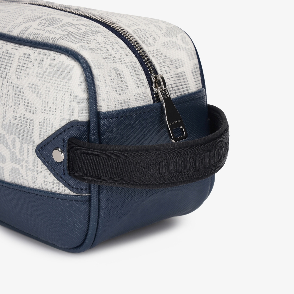 사우스케이프 남성 로고 프린트 파우치백_네이비