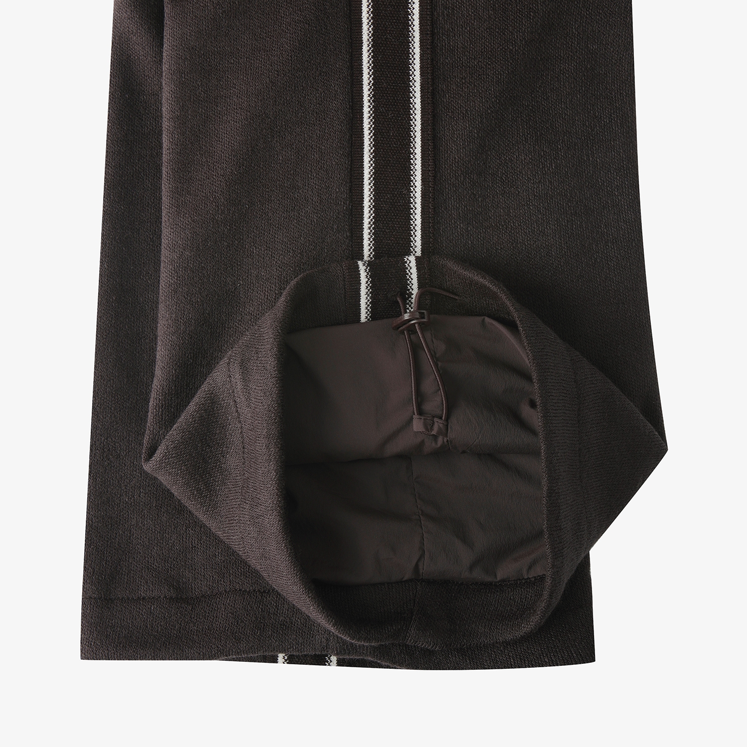 여성 사우스크로스 배색 라인 팬츠_브라운