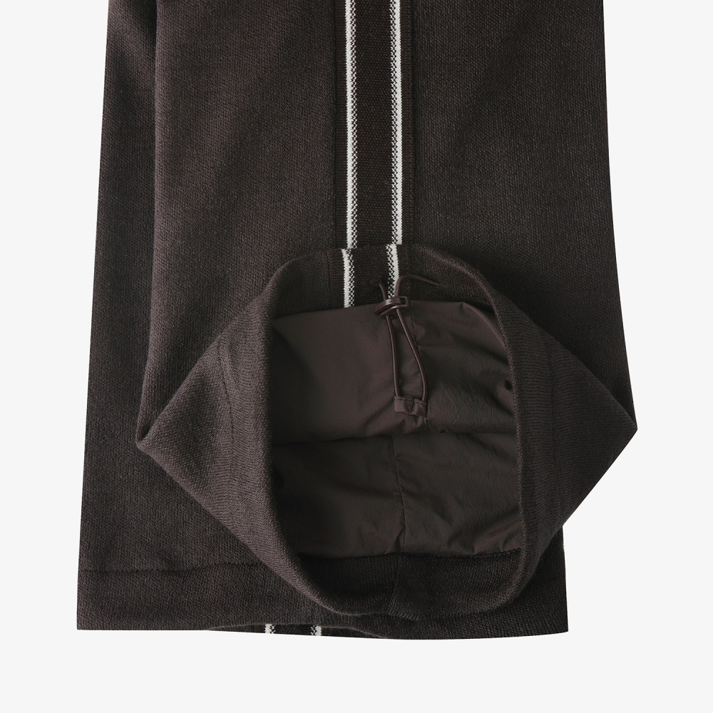 여성 사우스크로스 배색 라인 팬츠_브라운